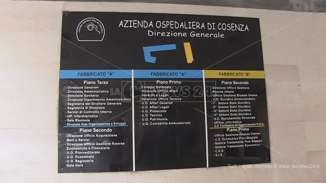Azienda ospedaliera di Cosenza, parcella da 177mila euro ridotta a 36mila: la Cassazione conferma\n