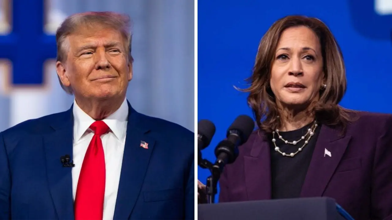 <p>Donald Trump e&nbsp;Kamala Harris</p>\\n