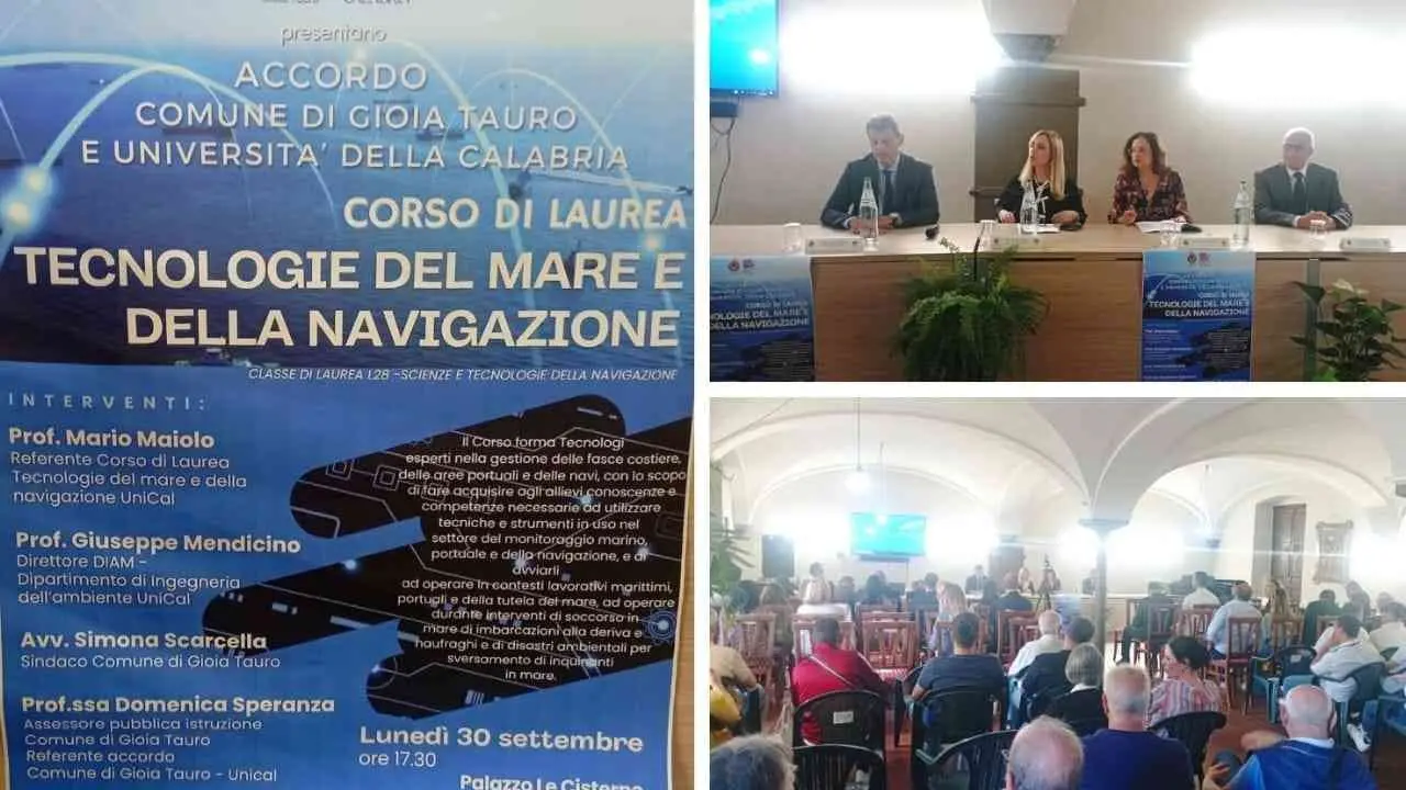 Gioia Tauro, accordo tra Comune e Unical: nasce il corso di laurea in Tecnologia del mare e della navigazione