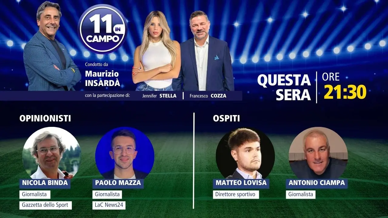 Il direttore sportivo della Juve Stabia Matteo Lovisa ospite di 11 in campo su LaC Tv