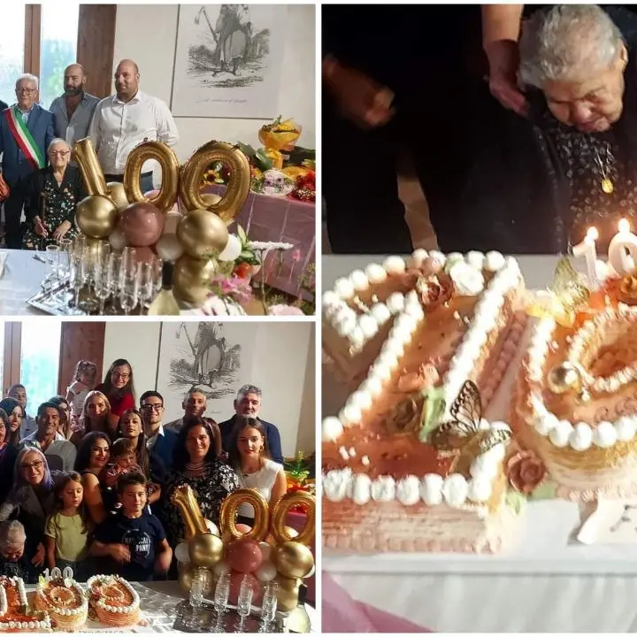 Nonna Francesca compie 100 anni, la comunità di Caraffa le rende omaggio con una grande festa