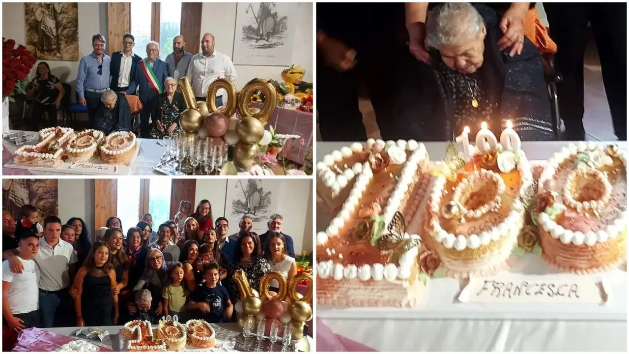 Nonna Francesca compie 100 anni, la comunità di Caraffa le rende omaggio con una grande festa