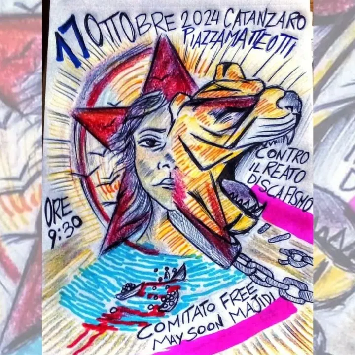 In piazza per Maysoon Majidi, sit-in a Catanzaro per chiedere libertà per l’attivista curda accusata di essere una scafista