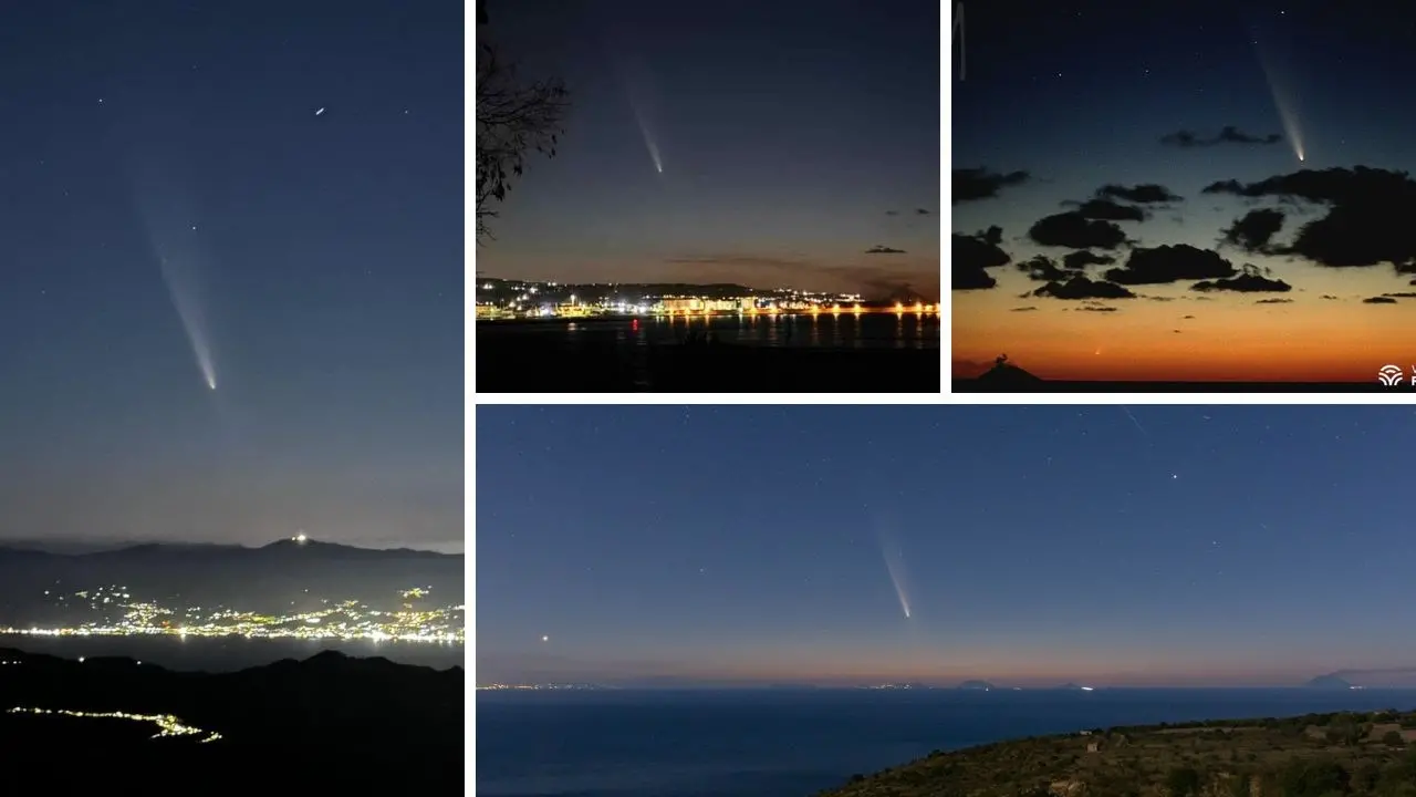 «Un grande wow!» nei cieli della Calabria: lo spettacolo della cometa Atlas nella magia del tramonto sul Tirreno