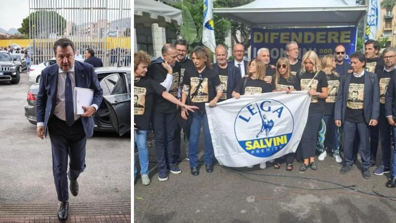 Open Arms, scorta a pm che ha chiesto 6 anni per Salvini. Manifestazione della Lega a Palermo con ministri e parlamentari