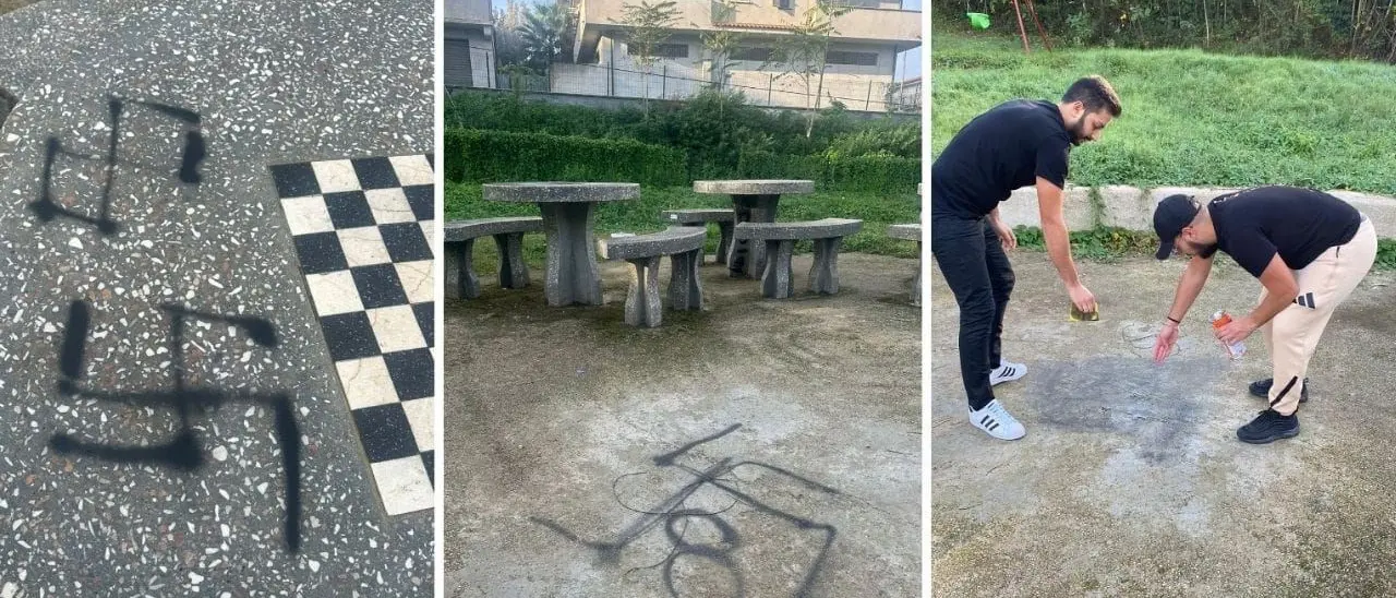 Svastiche e vandalismi al parco Rodari di Cinquefrondi, la condanna dell’amministrazione comunale: «Qui il nazifascismo non passa»
