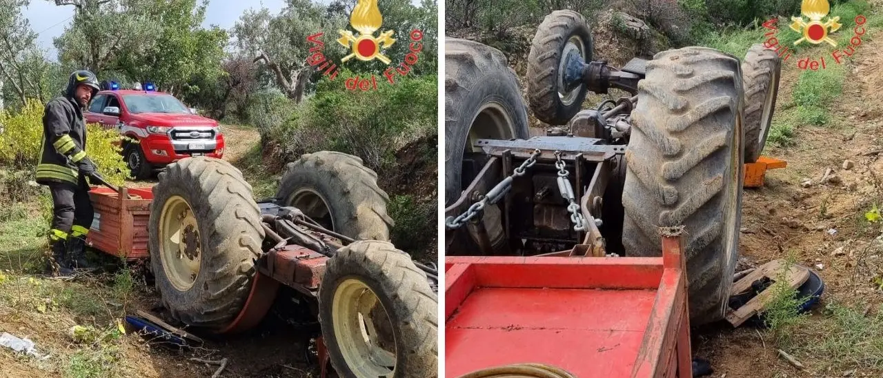 Si ribalta col trattore nel Catanzarese: liberato dai vigili del fuoco e traferito in ospedale con l’elisoccorso
