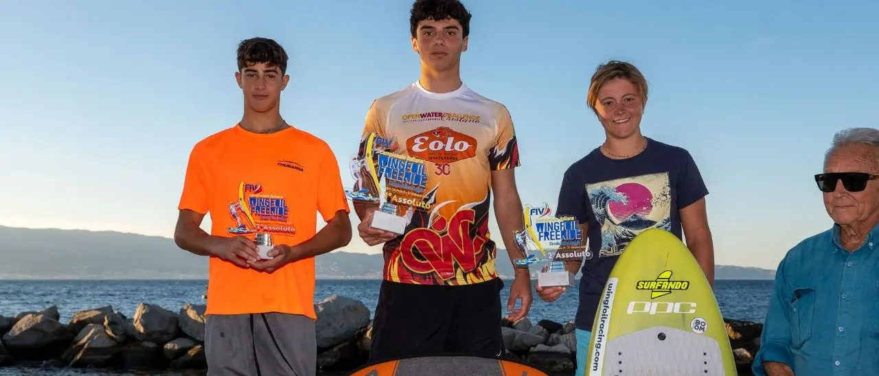 Wingfoil Freeride 2024 a Reggio Calabria: ecco il podio del campionato italiano nelle acque dello Stretto