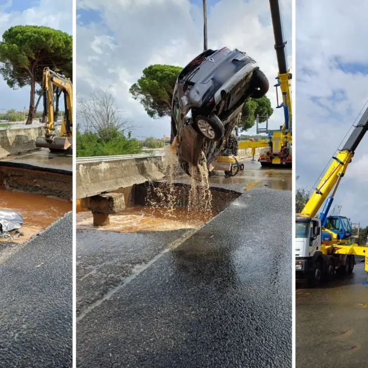 Voragine sulla statale 280, la Procura di Lamezia apre un’inchiesta: indagini anche sul ponte crollato a Maida