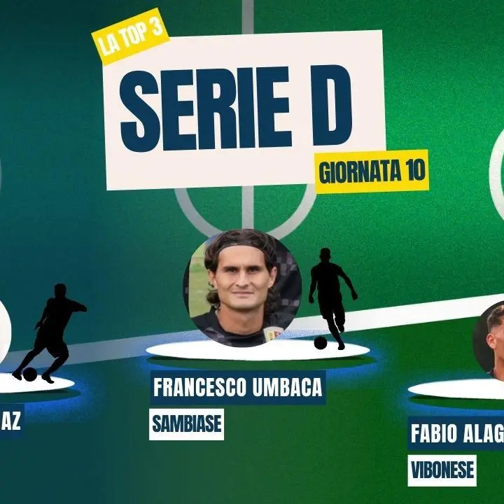 La Vibonese non si ferma più, il Sambiase vola sulle ali di Umbaca: ecco la Top 3 della decima giornata del girone I