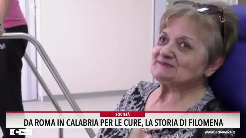 Da Roma in Calabria per le cure, la storia di Filomena