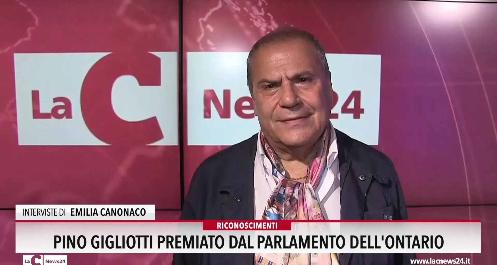 Pino Gigliotti premiato dal Parlamento dell'Ontario