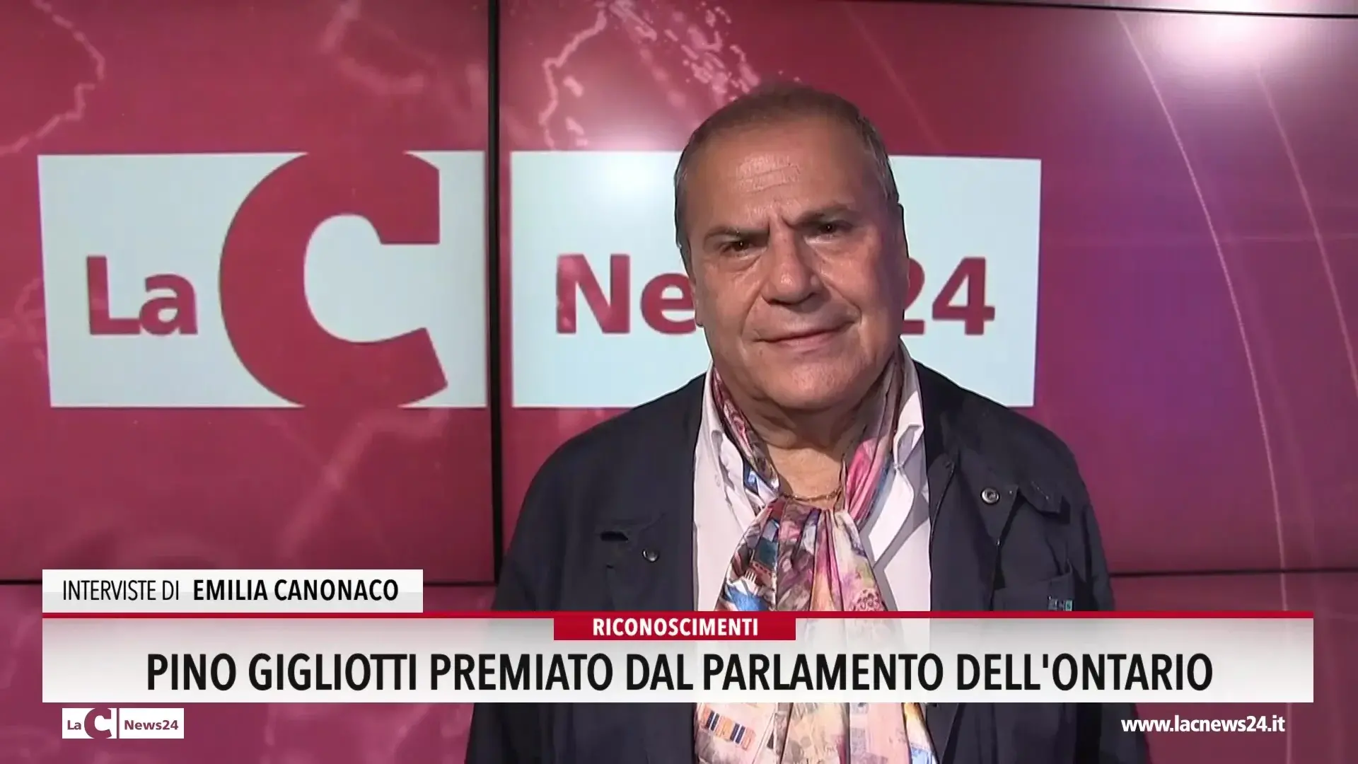 Pino Gigliotti premiato dal Parlamento dell'Ontario