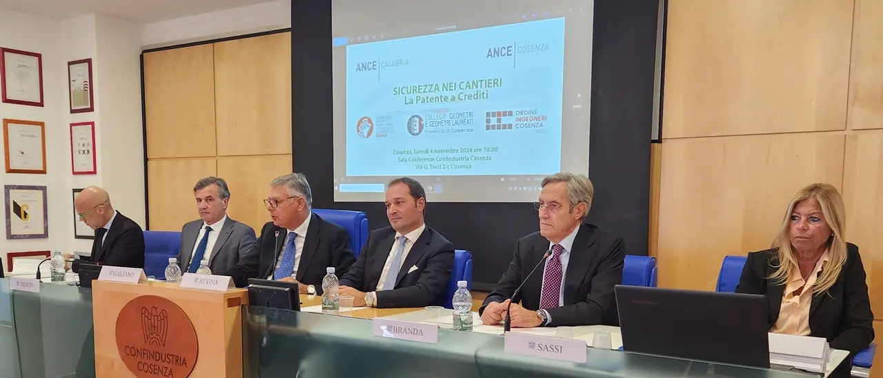Patente a punti e sicurezza nei cantieri, a Cosenza il confronto promosso da Ance