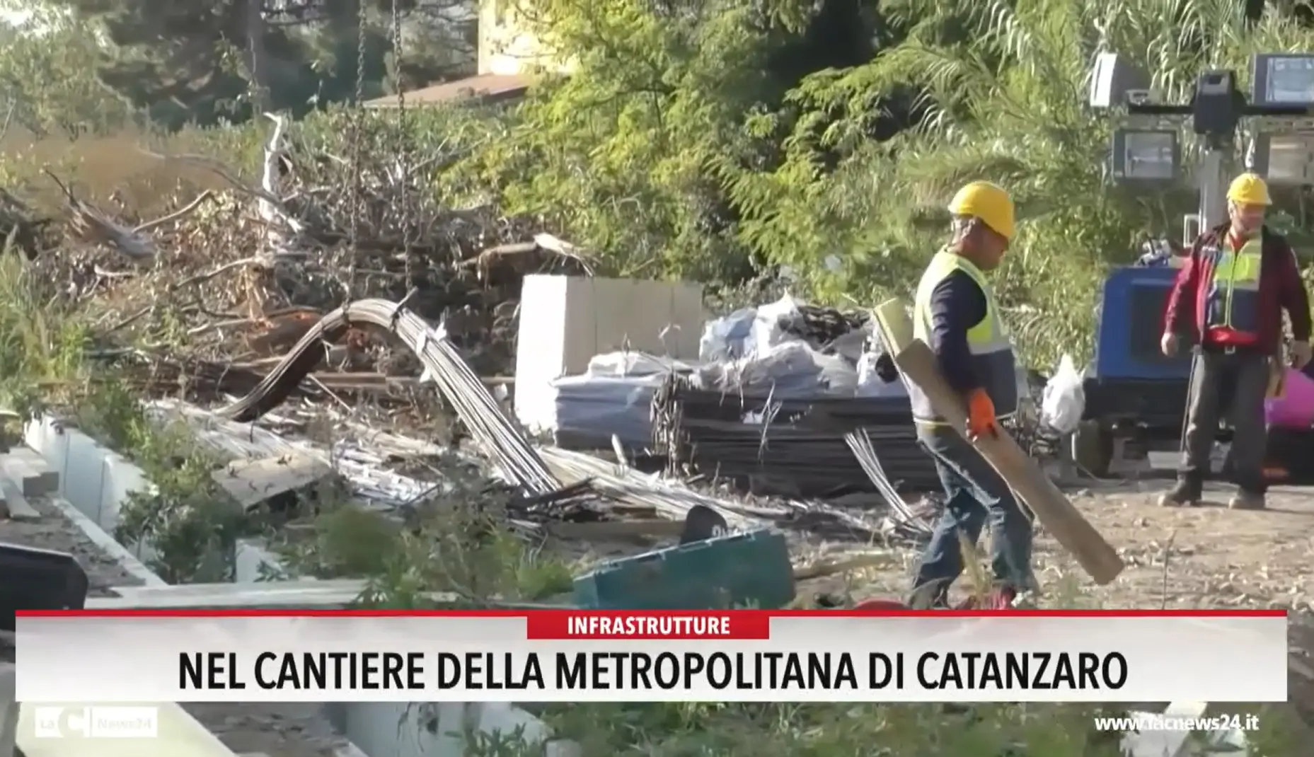 Nel cantiere della metropolitana di Catanzaro