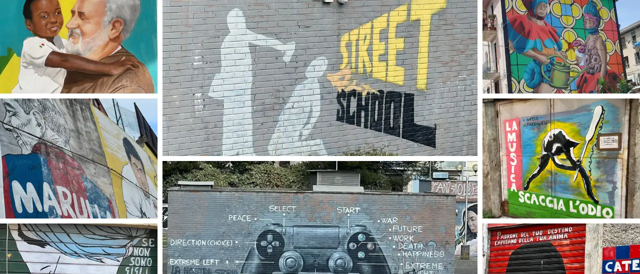 Gigi Marulla, Padre Fedele, giovani volati via troppo presto: viaggio tra i protagonisti e i colori dei murales di Cosenza – FOTO