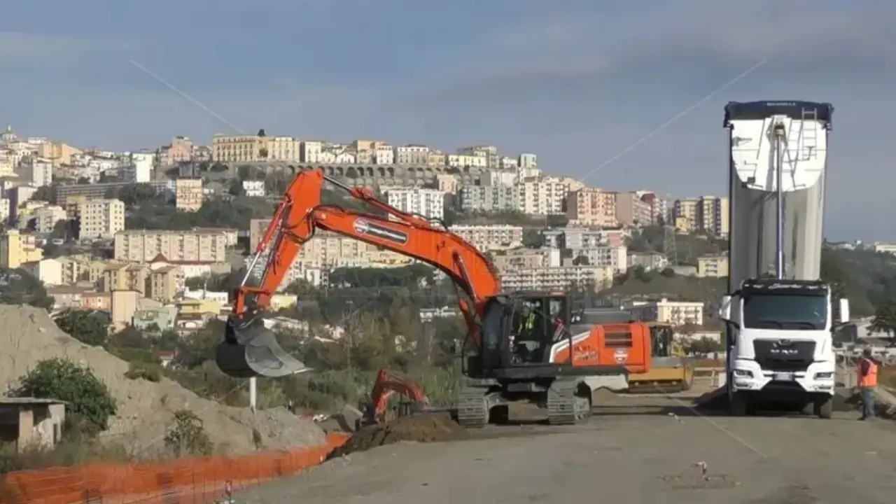 Nel cantiere della metropolitana di Catanzaro