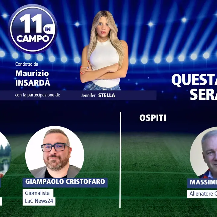 L’allenatore del Cosenza Massimiliano Alvini ospite di 11 in Campo: appuntamento alle 21.30\n