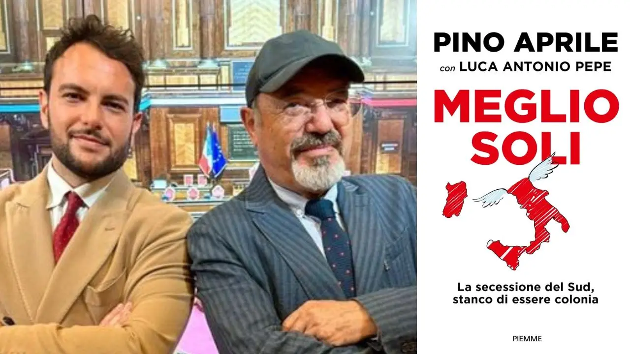 Il nuovo libro di Pino Aprile in libreria nel giorno dell’Autonomia differenziata: «Con le coincidenze parlano gli dei»\n