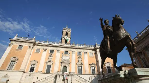 Piazza del Campidoglio (Ansa) , ANSA