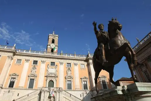 Piazza del Campidoglio (Ansa) , ANSA