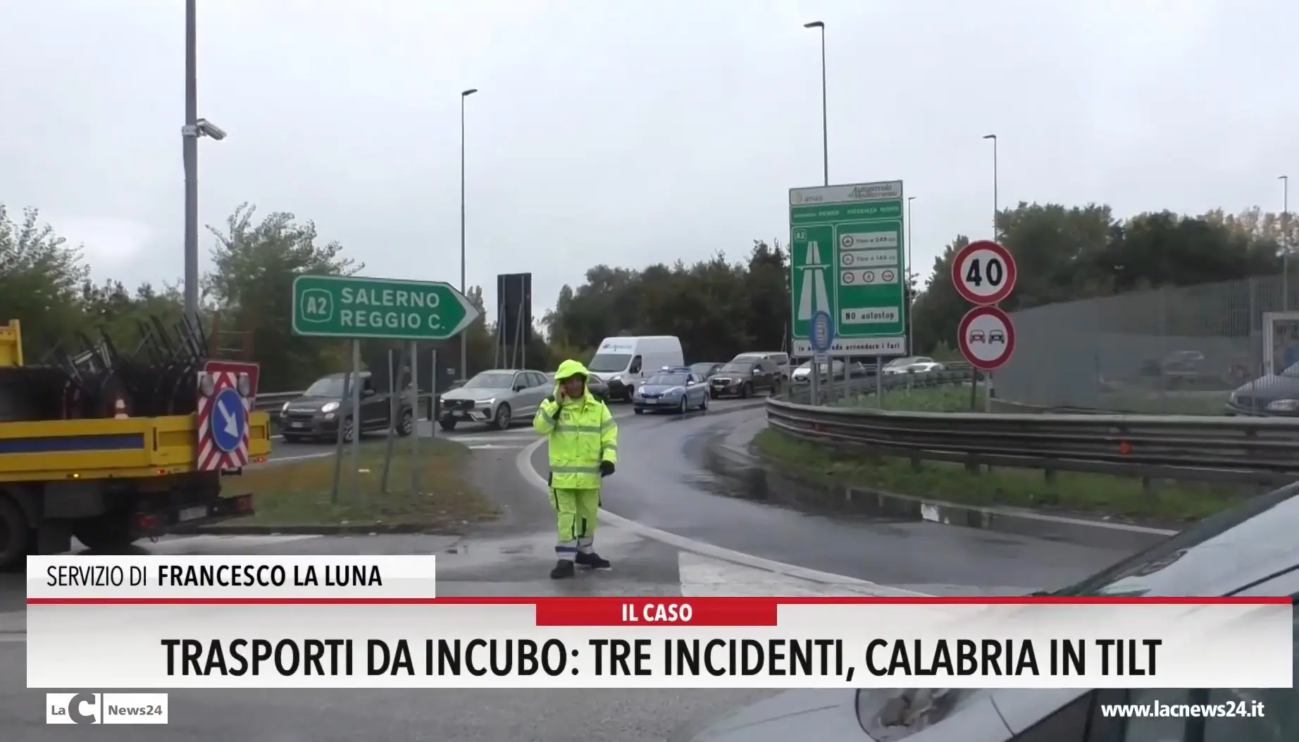 Trasporti da incubo tre incidenti, la Calabria in tilt