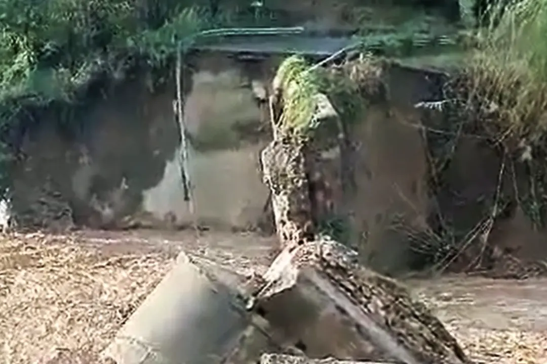 Crollo del ponte a Maida