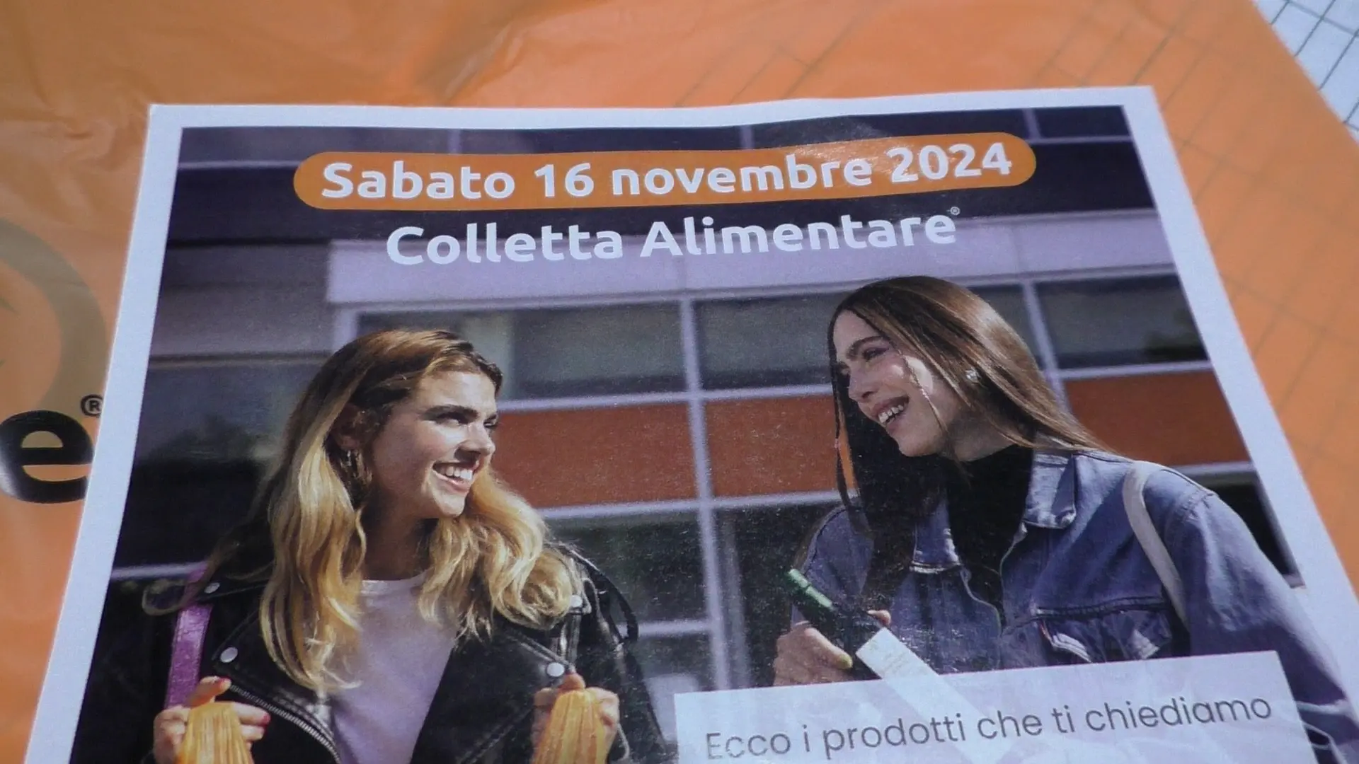 <p>Il volantino che promuove la&nbsp;colletta alimentare</p>\\n