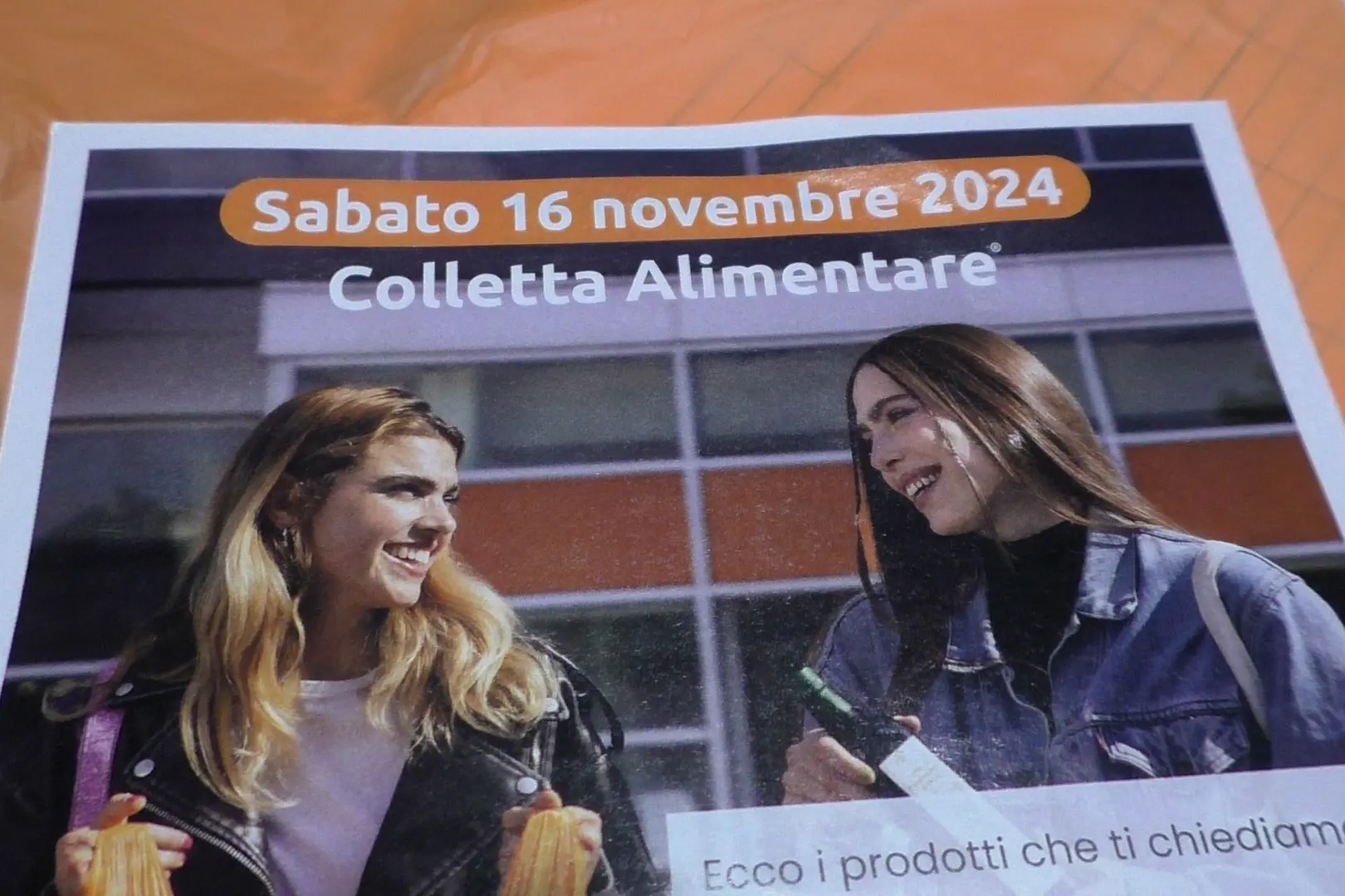 <p>Il volantino che promuove la&nbsp;colletta alimentare</p>\\n