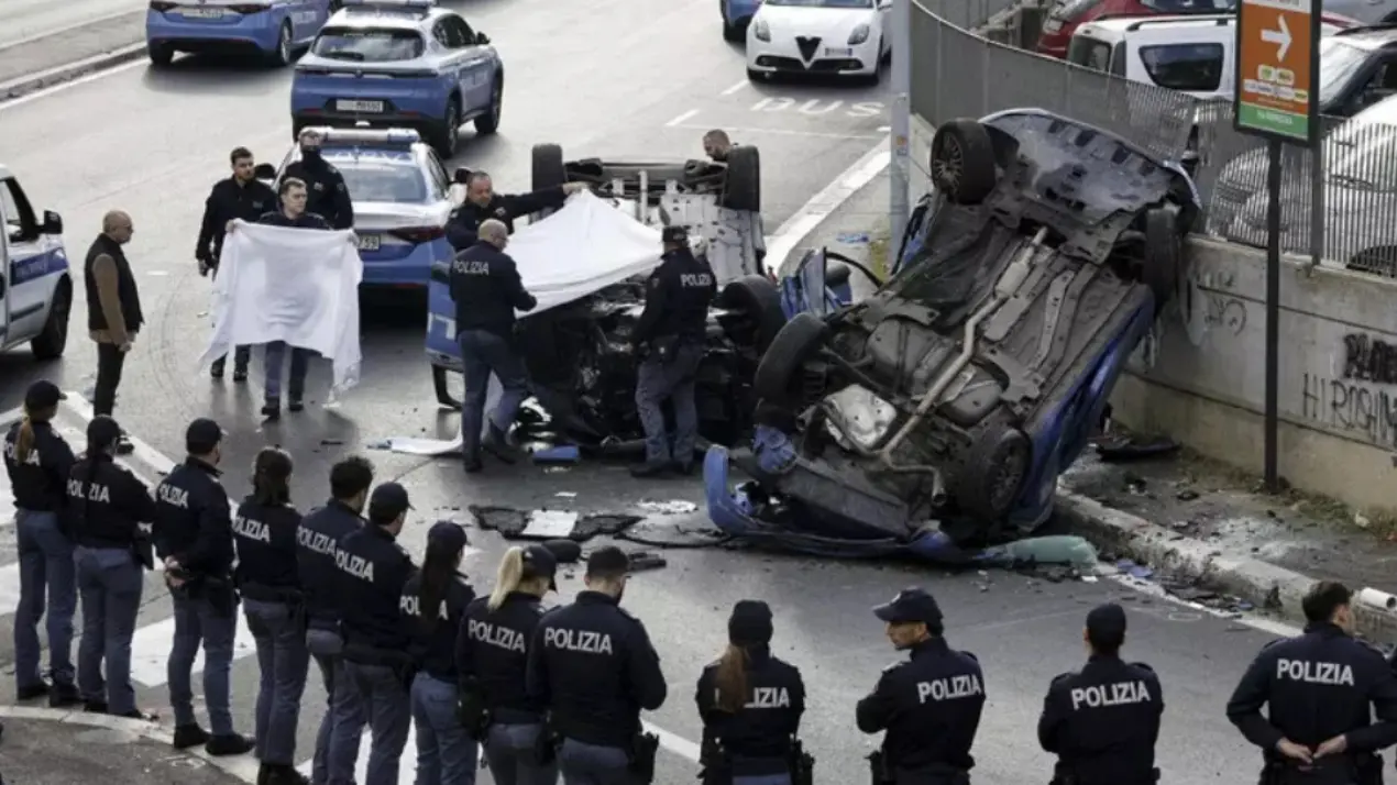 Incidente a Roma, foto Ansa