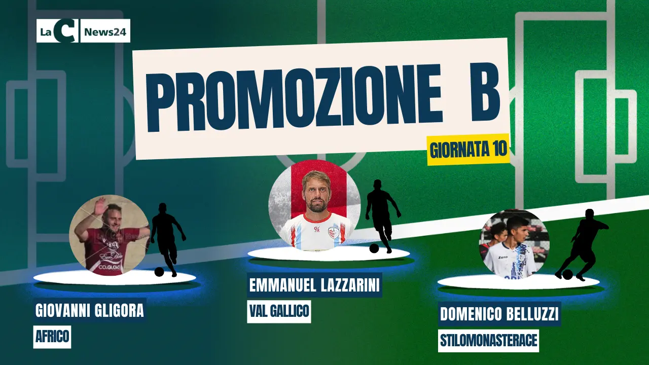 Promozione B, Lazzarini riporta al successo il Val Gallico. Brilla la classe di Gligora in casa Africo. Lo Stilomonasterace si gode Belluzzi