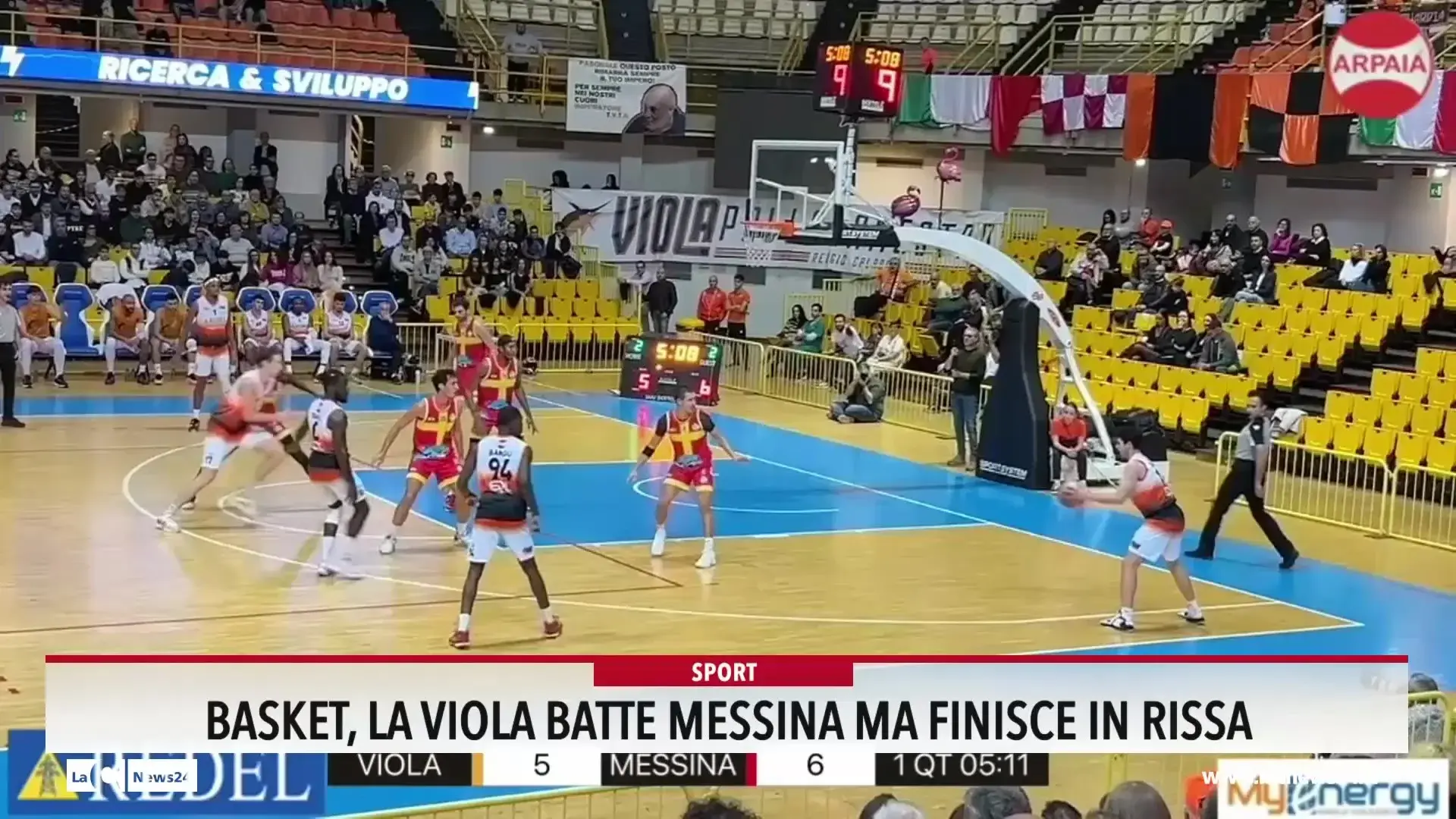 Basket, la viola batte Messina ma finisce in rissa