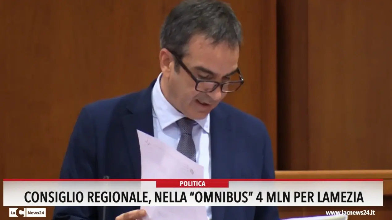 Consiglio Regionale, nella omnibus 4 milioni per Lamezia