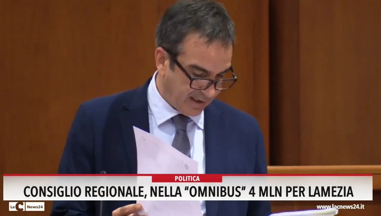 Consiglio Regionale, nella omnibus 4 milioni per Lamezia