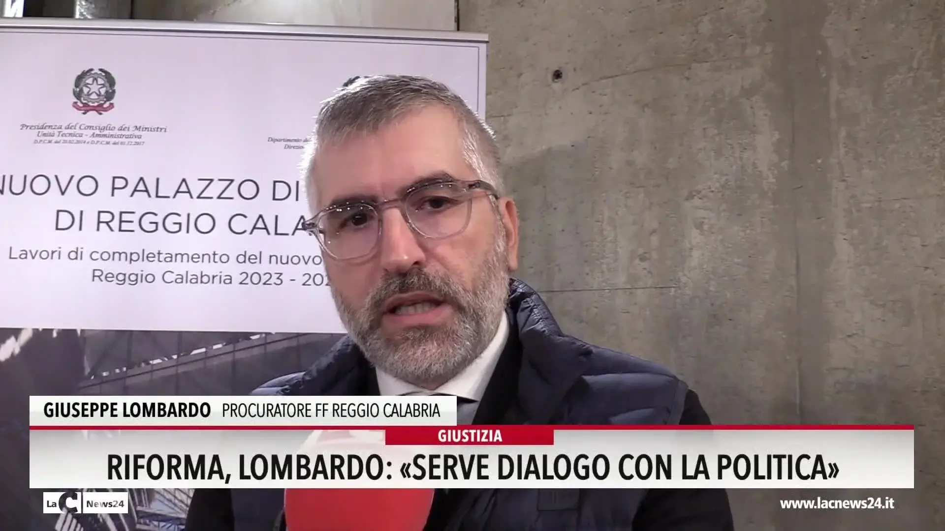 Riforma della giustizia, Lombardo: «Serve dialogo con la politica»