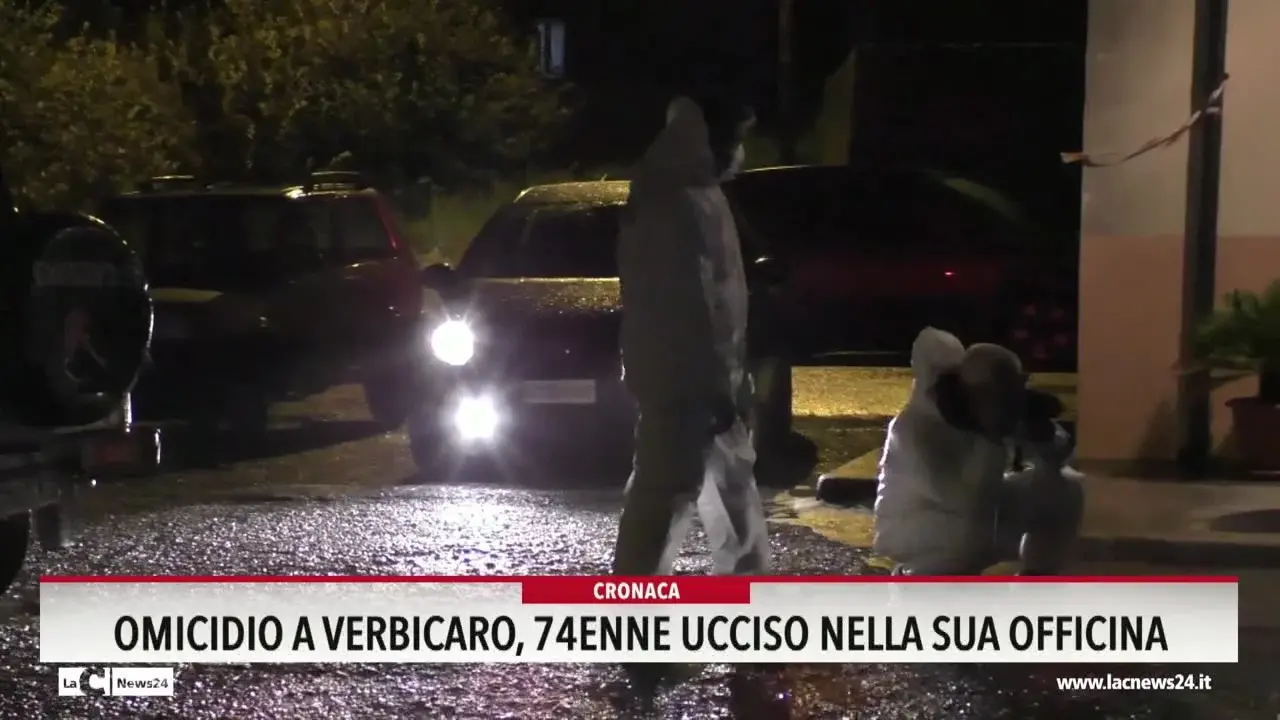 Omicidio a Verbicaro, 74enne ucciso nella sua officina