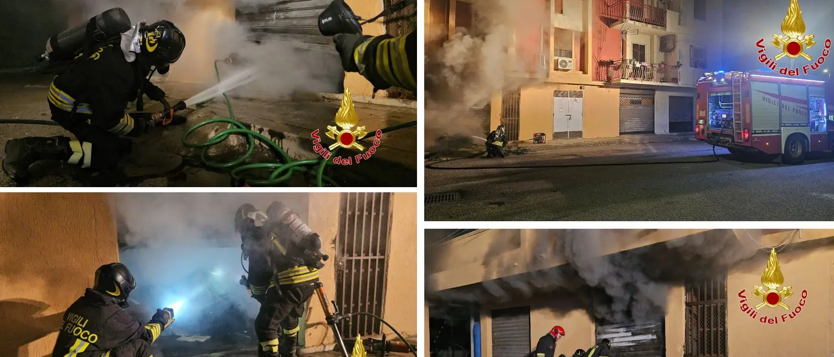 Crotone, a fuoco un magazzino: l’intervento dei vigili del fuoco evita il propagarsi del rogo ai piani superiori\n