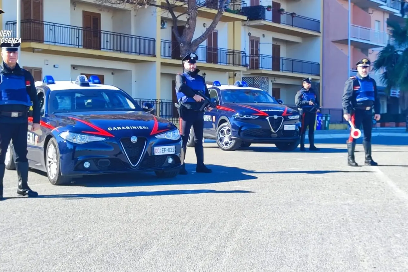 I carabinieri del Reparto territoriale di Corigliano Rossano