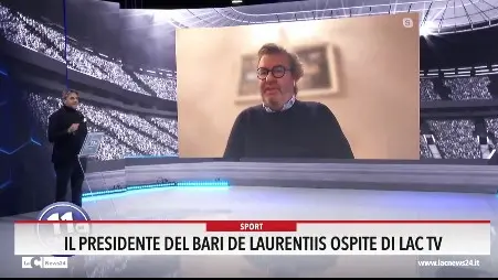 Il presidente del Bari De Laurentiis ospite di LaC Tv