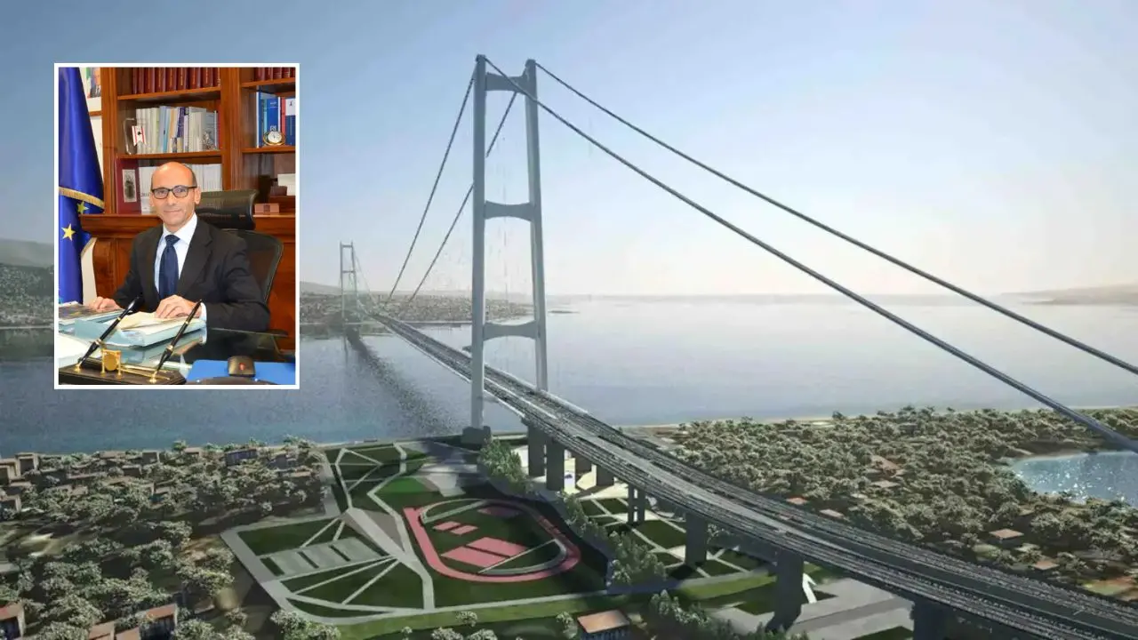 Il Ponte sullo Stretto, nel riquadro il presidente dell\\'Enac Giuseppe Busiaee