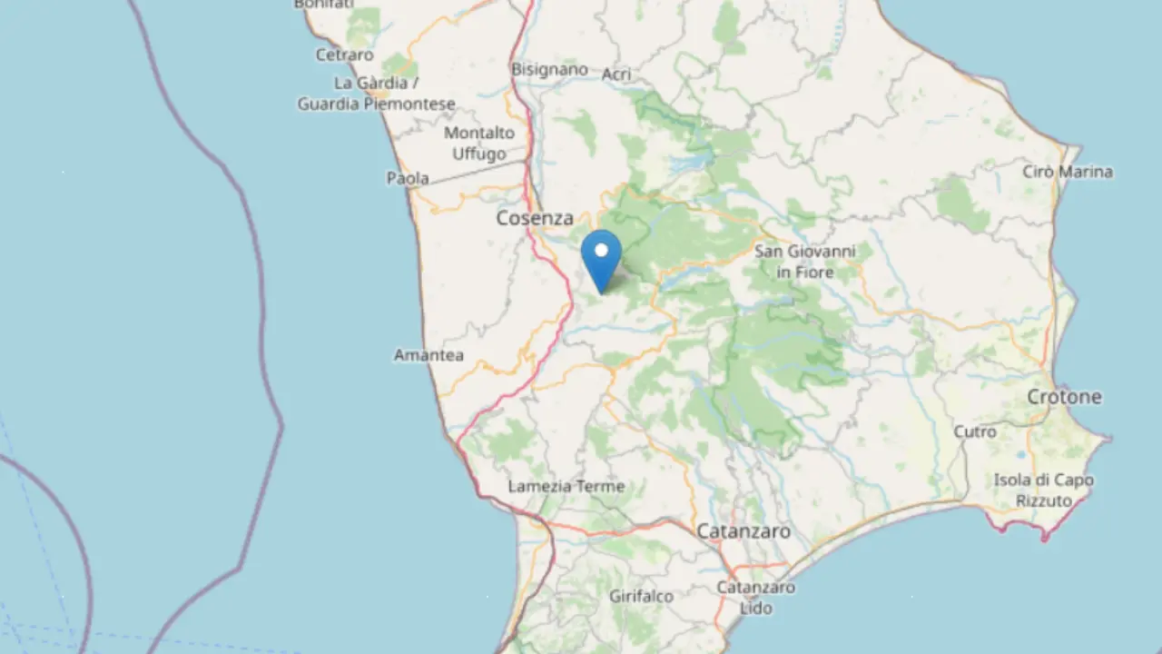 Terremoto\u00A0in Calabria, forte scossa di\u00A0magnitudo 4.2 con epicentro nel Cosentino