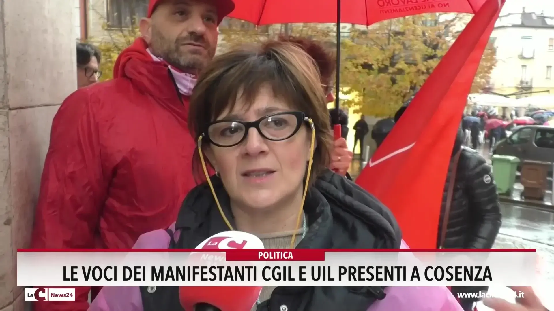 Le voci dei manifestanti Cgil e Uil presenti a Cosenza