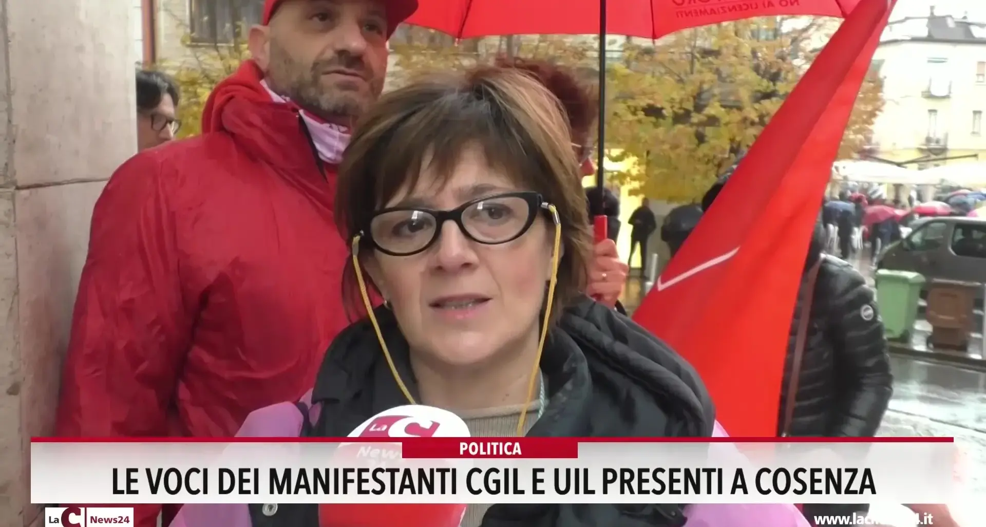 Le voci dei manifestanti Cgil e Uil presenti a Cosenza