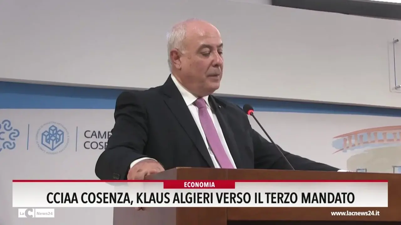 Cciaa Cosenza, Klaus Algieri verso il terzo mandato