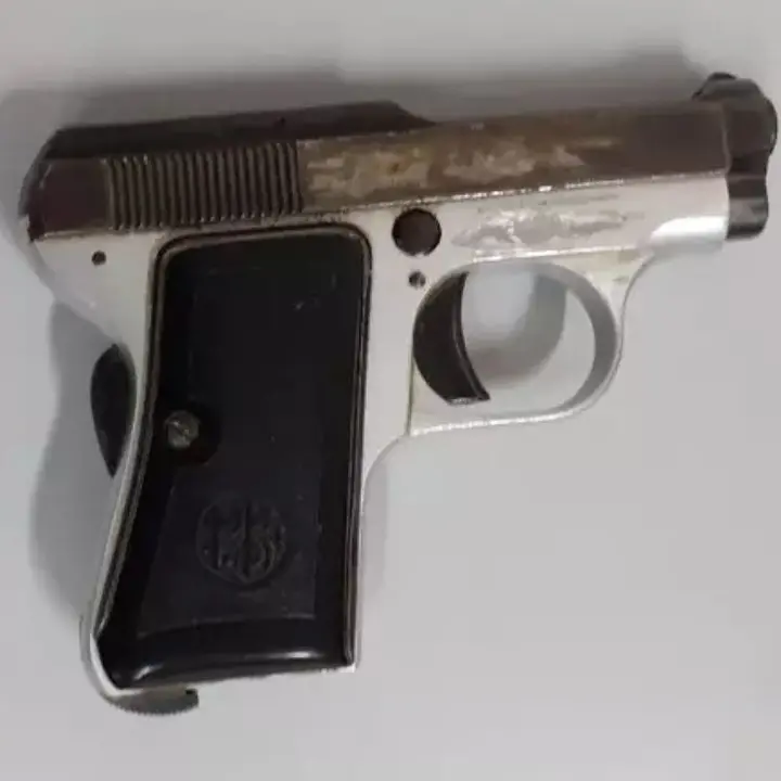 La pistola ritrovata nel fiume Oglio dai carabinieri