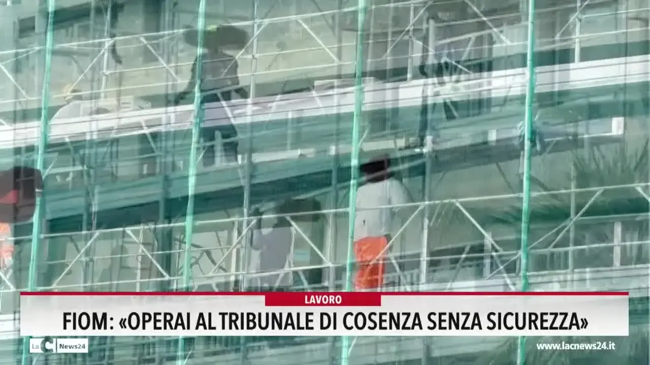 Fiom operai al tribunale di Cosenza senza sicurezza