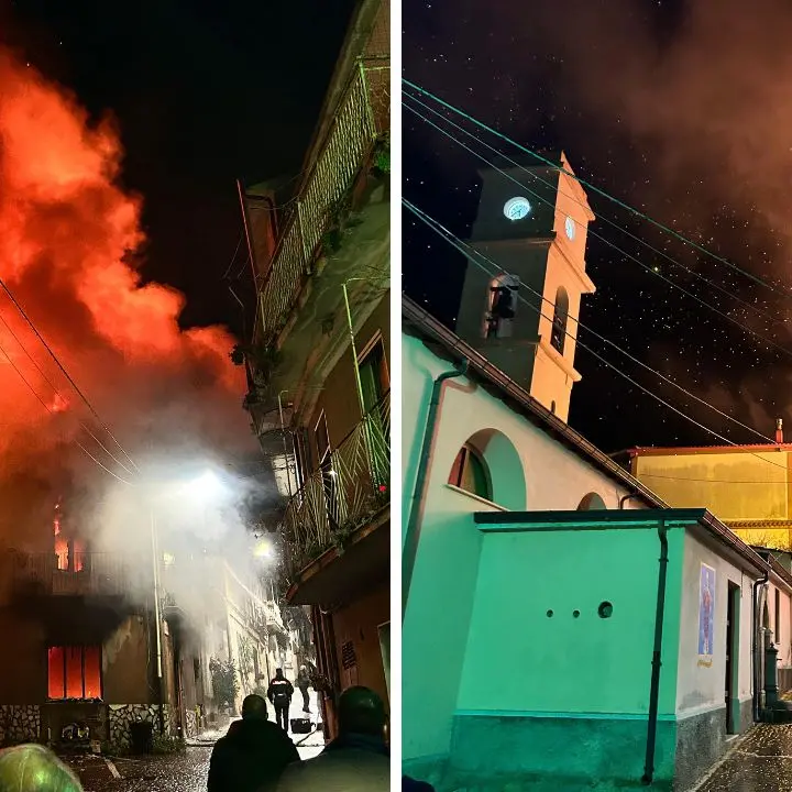 Casa distrutta dalle fiamme nel Vibonese: l’incendio partito dal malfunzionamento di una stufa\n