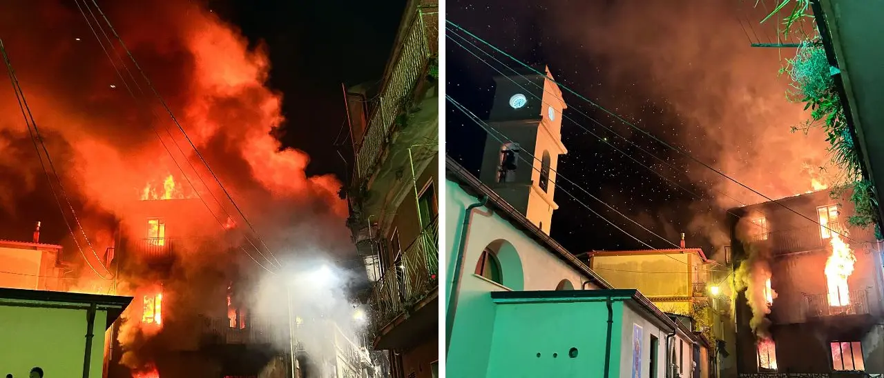 Casa distrutta dalle fiamme nel Vibonese: l’incendio partito dal malfunzionamento di una stufa\n