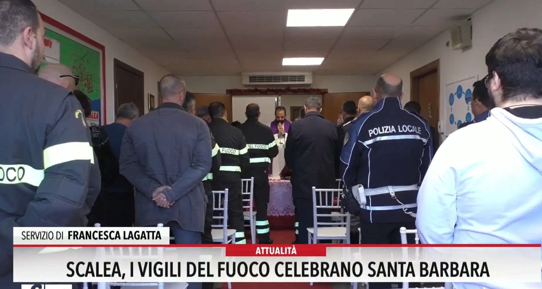 Scalea, i vigili del fuoco celebrano Santa Barbara