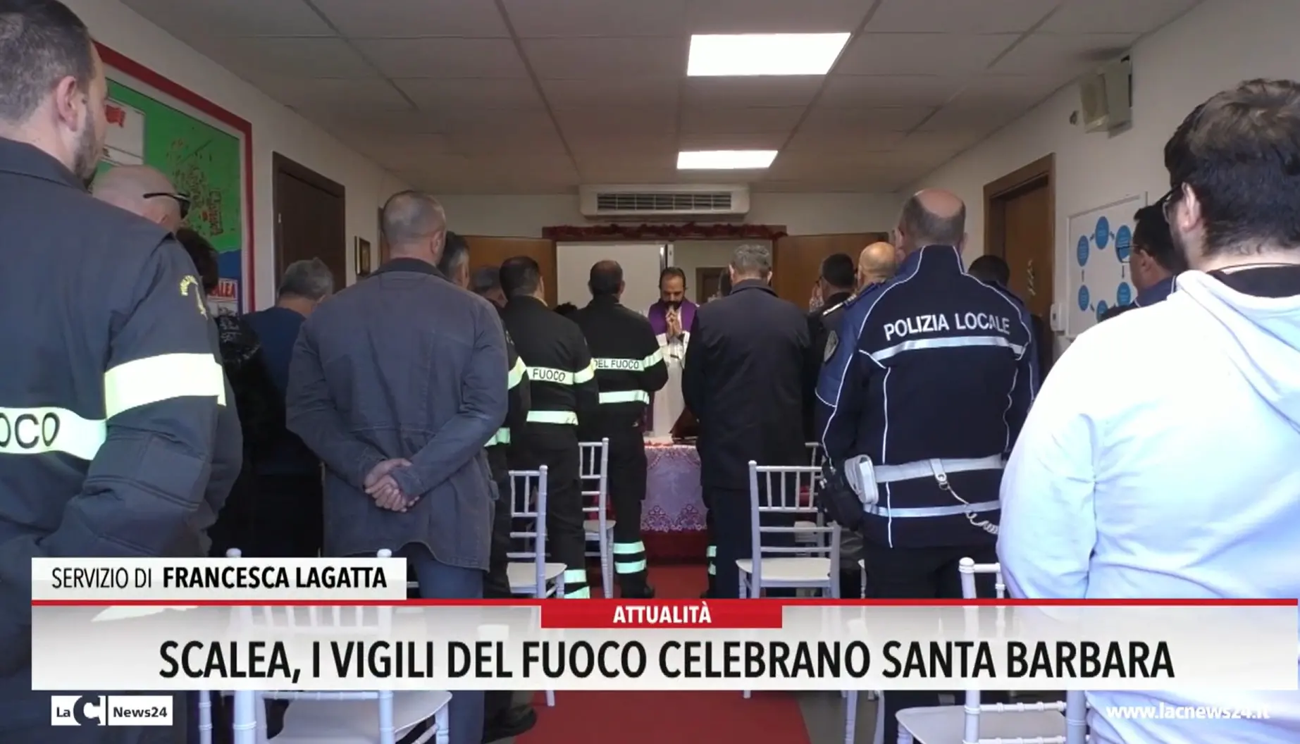 Scalea, i vigili del fuoco celebrano Santa Barbara